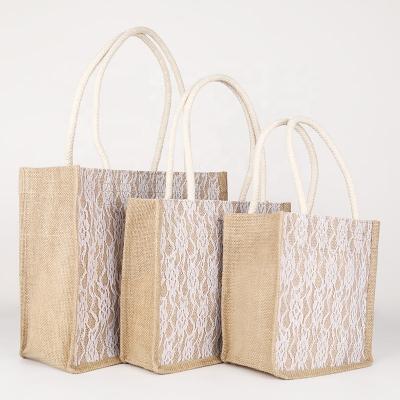 China High Quality Eco-Friendly Ladies Burlap Jute Beach Bag Fancy Sack for sale