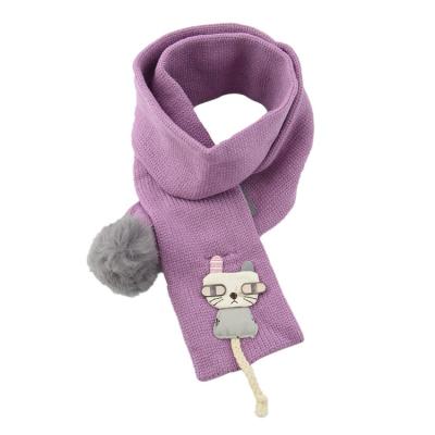 China Children's long autumn and winter cartoon cat warm scarf for sale