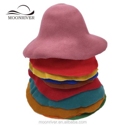 China Soft Feeling Wool Broadcloth Felt Hat Wholesale Colorful 100% Body for sale