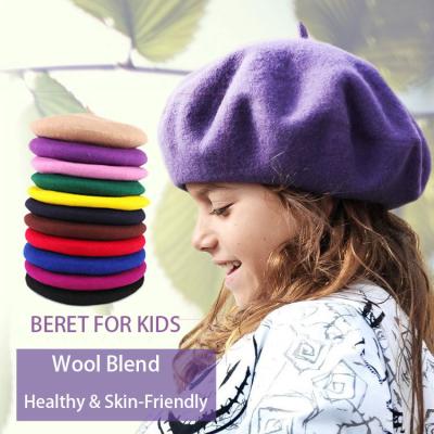 China Picture Choice Custom 100% Wool Children Beret Hat Multicolor High Quality for sale