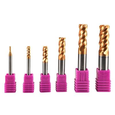 China 4 shank coated flat-end maize face cnc milling steel 4 flute tool thread milling cutter for sale