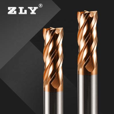 China Metal Machining High Helix Carbide Coated Radius Corner End Mill For Metallurgical Finish Milling Metal Cutting Tool for sale