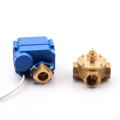 China OUKE 4 General Way Motorized Electric Ball Valve Ball Valve for sale