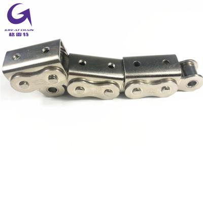 China Machinery Parts No Standard Conveyor Chain With U Type Attachments With 2 Holes 12B-U1 for sale