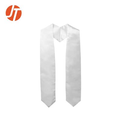 China Wholesale White Blank Gown Sublimation College Satin Graduation Stole for sale