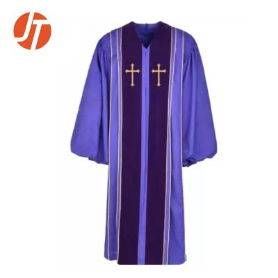 China Hot Sale Church Robe Choir Uniforms Modern Choir Robe With Cross for sale