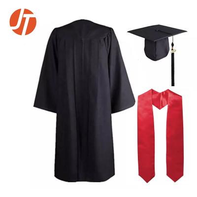 China Unisex Adult Graduation Gown Matte Hat and Graduation Gowns Long Dresses for sale