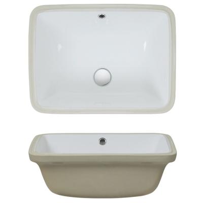 China Rectangular Undermount Inset Garderobe Basin Inset Vessel Sink CUPC Te koop