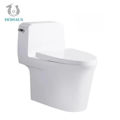 China Apartment Hotel S/P Trap One Piece Toilet Bowl Single Flush Square shape for sale