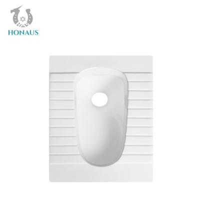 China Front / Back Flush S Bend White Squatting Pan Wc Squat Bowl Toilet 555*440*190mm à venda