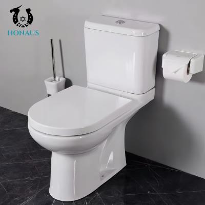 Chine 766*376*720mm Bocal de toilette en deux pièces avec un style de conception pratique et un système de double évacuation à vendre