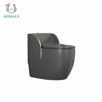 China Multi-Color Keramische One-Piece Toilet Bowl Luxe Design Hotel Moderne Badkamer Gebruik Te koop