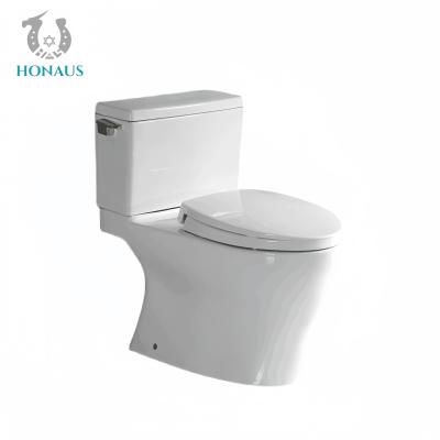 China Classic Two Piece Toilet Bowl Side Flush Button Best Ceramic Single Flush White for sale