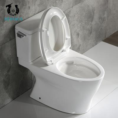 Chine Coupe de toilette à deux pièces montée au sol Style de conception pratique Forme allongée à vendre