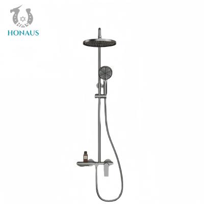 China Exposed Valve Showers Best Brass Body White Gold Premium Ceramic Core Luxury Hotel for sale