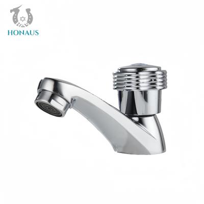 China Practical Wash Basin Faucet Zinc Body Chromed Surface Cold Water Single Handle for sale