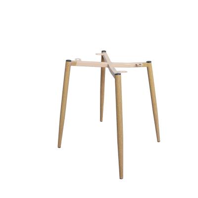 China Wholesale Tulip Minimalist Wooden Chair Frame Metal Color Coffee Metal Base Legs for sale