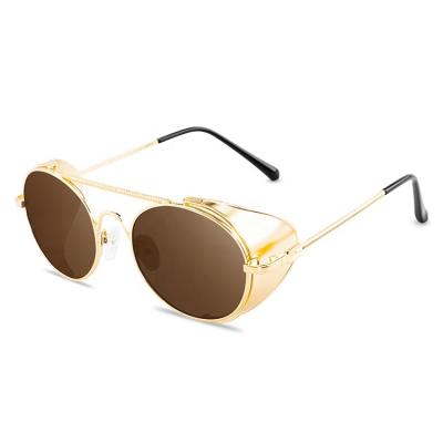 China 15 Years New DOISYER 2020 Experience Round Sight Vapor Retro Metal Sun Glasses Punk Men Sun Glasses for sale