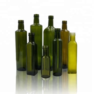 China Dark Green Olive Oil Bottle Edible Bottle 100ml 250ml 500ml 750ml 1000ml Marasca Vinegar Olive Oil Glass Bottle for sale