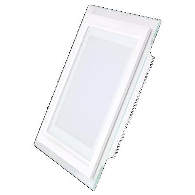 China Modern SMD COB Recessed Glass LED Round Square Panel Light 6w 9w 12w 18w 24w for sale