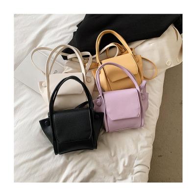 China Fashion PU Basket Handbags Women Solid Color Elegant Shoulder Leather Cross - Body Bags Leisure Ladies Handbags Fashion Travel Clutch for sale