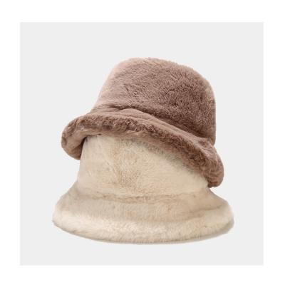 China Fashion Plush Bucket Hats Women Retro Fisherman Hats Women Autumn And Winter Fluffy Warm Basin Hats Faux Rabbit Soft Female Fluffy Fur for sale