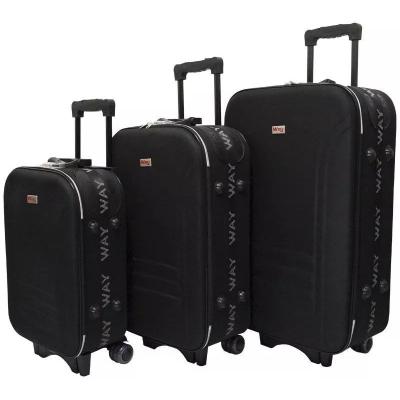 China 600D Polyester Wheels Honey Comb Outer Frame 20 24 28 Inch Cheap Softside 3pcs Eva Travel Trolley Luggage Bags for sale