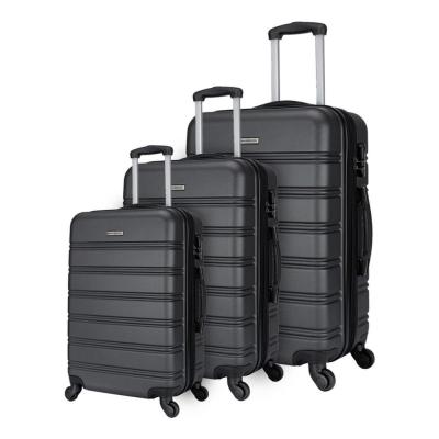 China New Design ABS TSA Or Combination Lock 360 Degree Spinner 4 Wheels ABS Trolley Travel Luggage Bag 3pcs for sale