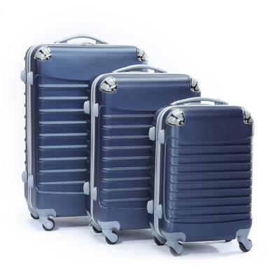 China Lightweight ABS 3pcs Luggage Set Universal Wheel ABS OEM Travel Suitcase Combination Lock for sale