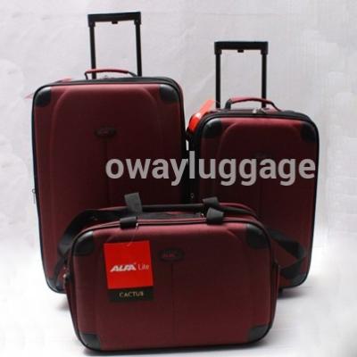 China Polyester stock 3pcs trolley luggae bags size 20 24 bags and 28inch travel suitcase for sale