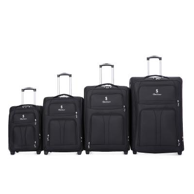 China Polyester FACTORY 20 24 28 32 INCH SIDE EVA 2 ROLL TRAVEL HAND DOLLAR 4PCS SOFT SUITCASE LUGGAGE BAG SETS for sale