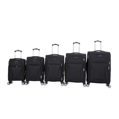 China Factory 19 Polyester 21 23 25 27 Inch 3 Side 600D Polyester 5PCS Removable Trolley Luggage Suitcase Bag Set Save Cargo for sale