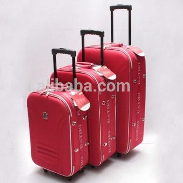 China Promotional Cheap Polyester Price Simple Design Wheels Stock 3pcs Trolley Luggage Suitcase Outer Set for sale