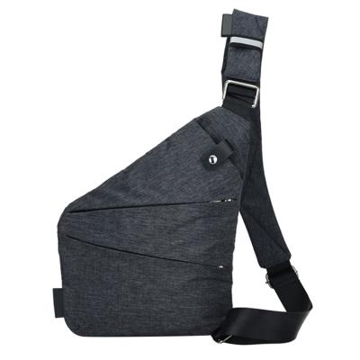 China New Solid Color Fashion Chest Pack Small Shoulder Men's Cross Casual Multi-Function Lightweight Sling Anti - Body Bag for sale