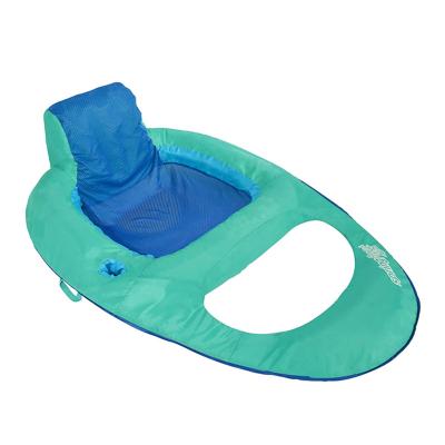 China Portable Inflatable Soft Spring Stable Twist Fold Mesh Recliner Pool And Lake Float Relax Couch With Cup Holder Backrest Headrest for sale