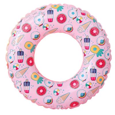 China Durable Inflatable Ice Cream Pink Blue Logo Logo Toy Durable Summer Beach Vacation Beach Pool Party Water Paly Kids Baby Swimming Ring for sale