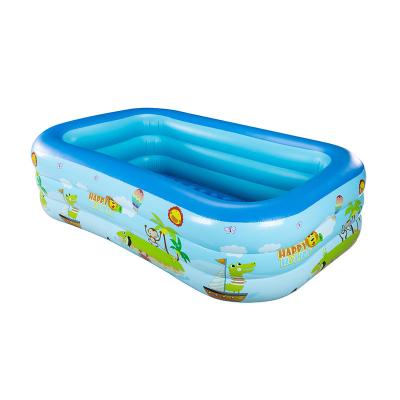 China Easy Install PVC Inflatable Portable Kids Water Play Rectangle Family Durable Adult Swimming Pool For Baby Kids for sale