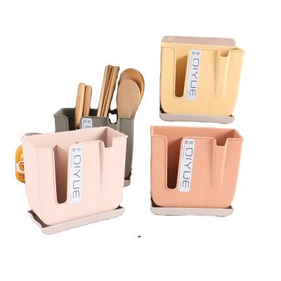 China Modern Rattan Three Chopstick Box Knife and Fork Desktop Storage Box with Hole Rust Proof Wall Hanging for sale