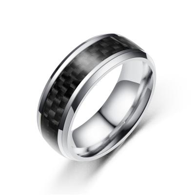 China CLASSIC Tungsten Carbon Fiber Ring Brushed Blank For Inlay Wholesale for sale