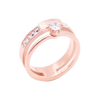 China 2022 New CLASSIC Simple Design Women's 1ct 2ct 3ct Wedding Rings Rose Gold VVS Moissanite Engagement Ring for sale