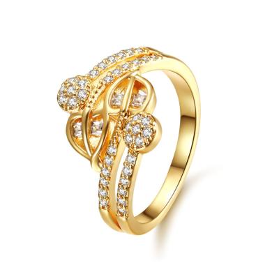 China Appreance Exquisite Engagement Ring Fashion Jewelry Couples Wedding Rings 18k Gold Weeding Ring for sale