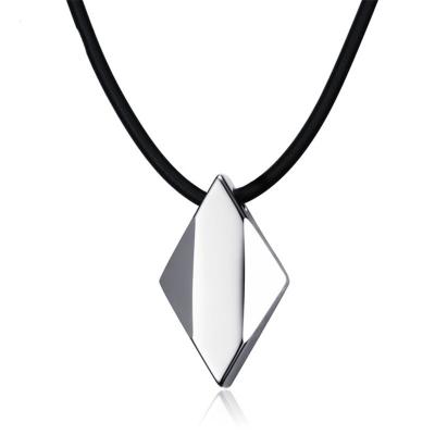 China CLASSIC Tungsten Carbide Choker Necklace Pure Free Black Tungsten Carbide Rhombus Necklaces And Pendants Chain for sale