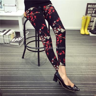 China Plum Blossom Soft Milk Fiber Antibacterial 5187 Legging Pants for sale