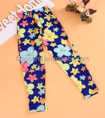 China Antibacterial Small Flower Legging Pants Colorful Printed Children Legging Jeans Kids Soft Leggings for sale