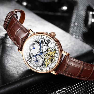 China Dropshipping Moon Phase Fashion Wristwatch Waterproof Mechanical Automatic Movement Watch for sale