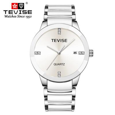 China Custom Luxury Automatic Wrist Quartz Calendar Woman Logo MOQ White Date Girls Watch Relojes De Mujer for sale