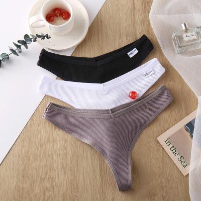 China Dropshipping Wholesale Antibacterial High Quality Solid Color Plus Size Women's Sexy Mature Panties Cotton String for sale