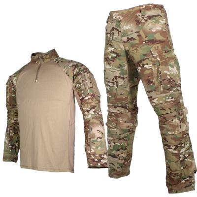 China Military Tactical Uniforms Rip-Stop Combat Shirts And Pants Training With Knee Pads Army Airsoft Hunting Outdoor Hiking Suits Camouflage for sale