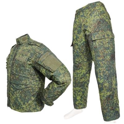 China VKBO Anti-Static Fatigue Military Tactical Uniform Combat Suit Russia OEM Army BDU Polycotton Unisex Digital Flora Camouflage Customized for sale