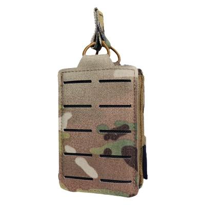 China Laser Cut WAR WOLF Airsoft Laser Cut Rifle Magazine Pouch M16 Ak Single Magazine Pouch OEM Customized Military Camouflage Tactical Bags for sale